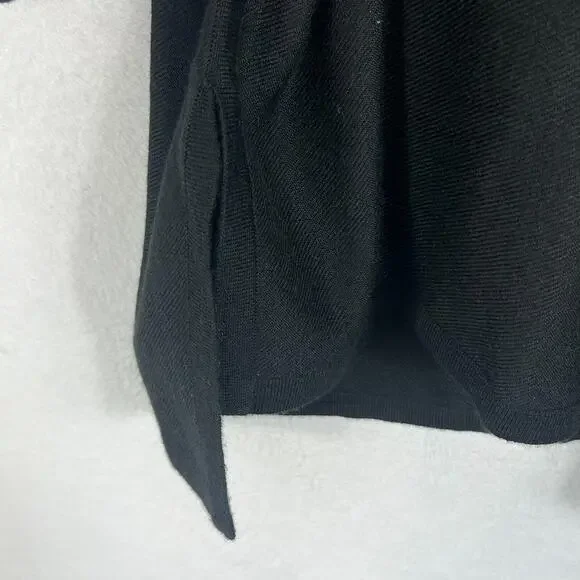 Cuyana Women's Size S M 100% Baby Alpaca Lagenlook Oversized Turtleneck Black